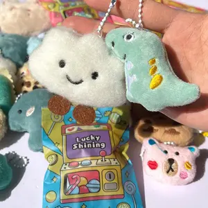 Cute Plush Doll Fuzzy Keychain Pendant, Versatile Trendy Toy Backpack Decoration, Wholesale Blind Bag Surprise Toys, Perfect for Bags & Keys, Bag Charm Keychain
