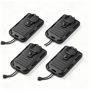 4-Pack Universal Radio Pouch with Smart Tension Fit MOLLE System & 2.5 Inch Belt Compatible Easy Access for APX6000 APX8000 GP350 HT750 MT500 MT1000 MTS2000 Radios