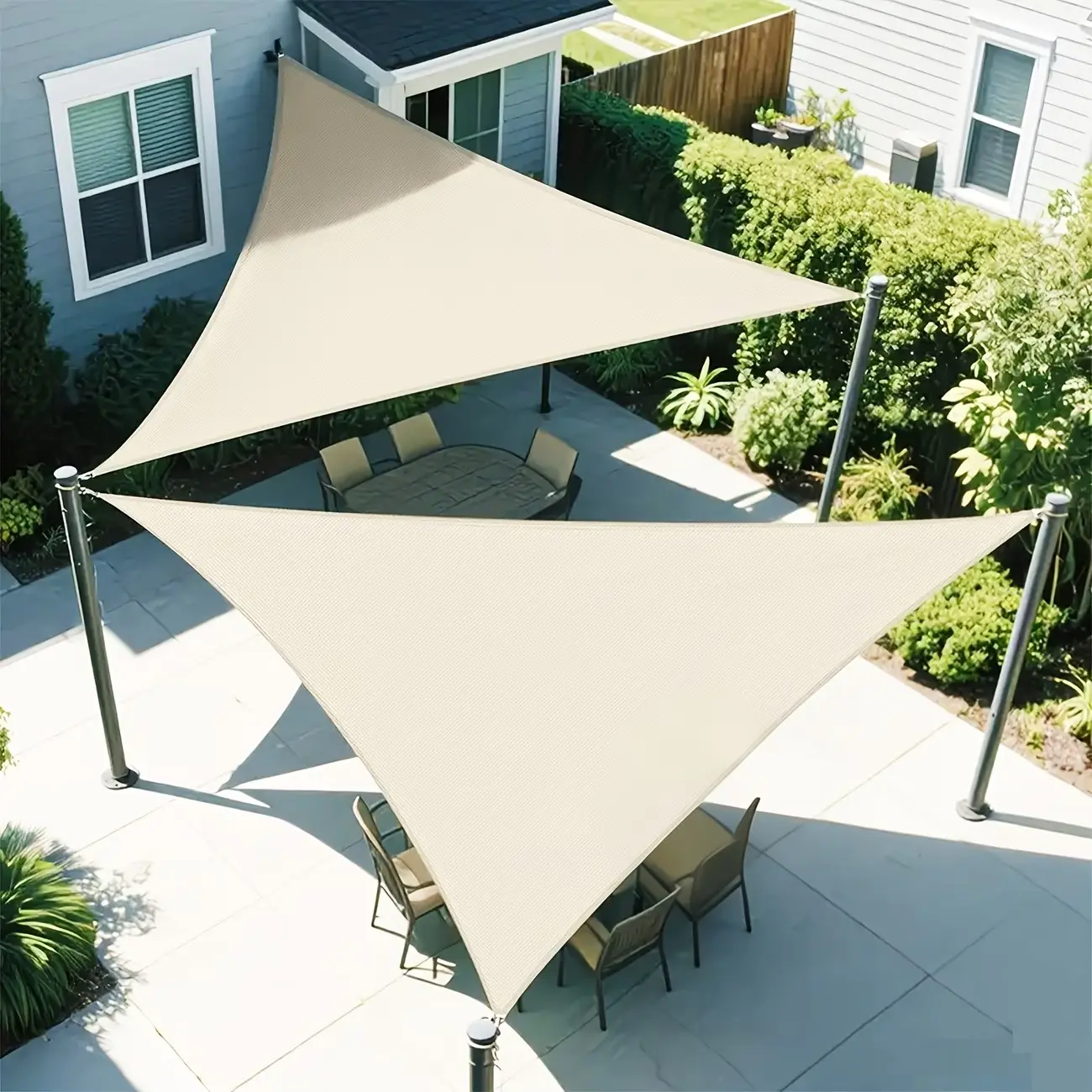 Large Triangle Sunshade Sail, UV Protection, Sun Shade Canopy, Outdoor Shade Canopy, Patio Shade, Sunshades For Patio, Suitable for Carport, Balcony, Pool, Garden, Multiple Sizes Available, Outdoor Sun Shades For Patio