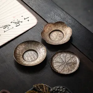 Textured Brass Coaster Set