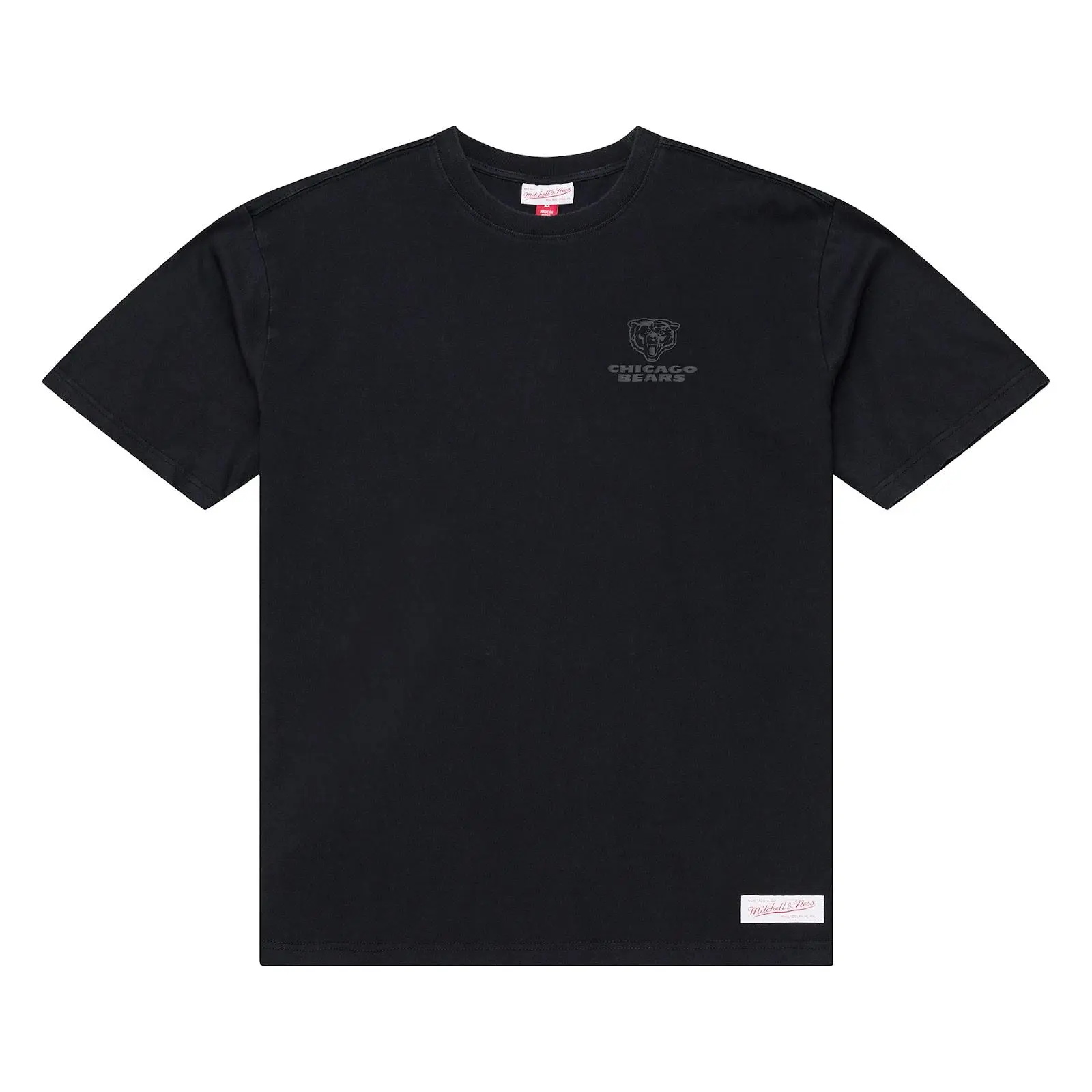 Chicago Bears Black Core Essentials T-Shirt NFL Throwback Tee Graphic Vintage Fan Gear Mitchell & Ness