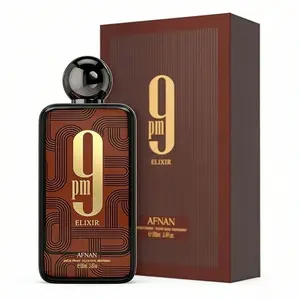 Afnan 9 PM Elixir Perfume | Rich Spicy Leather Vanilla Night Scent Perfect For Men’s Evening Out