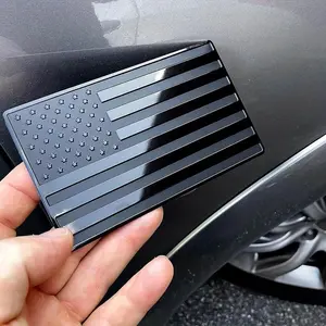 2Pcs USA American Metal Flag Auto Fender Emblem,Embossed 3D Metal Adhesive Sport Truck Car Badge,USAFlag Decal for for Auto SUV Truck Motorcycle  decasticker