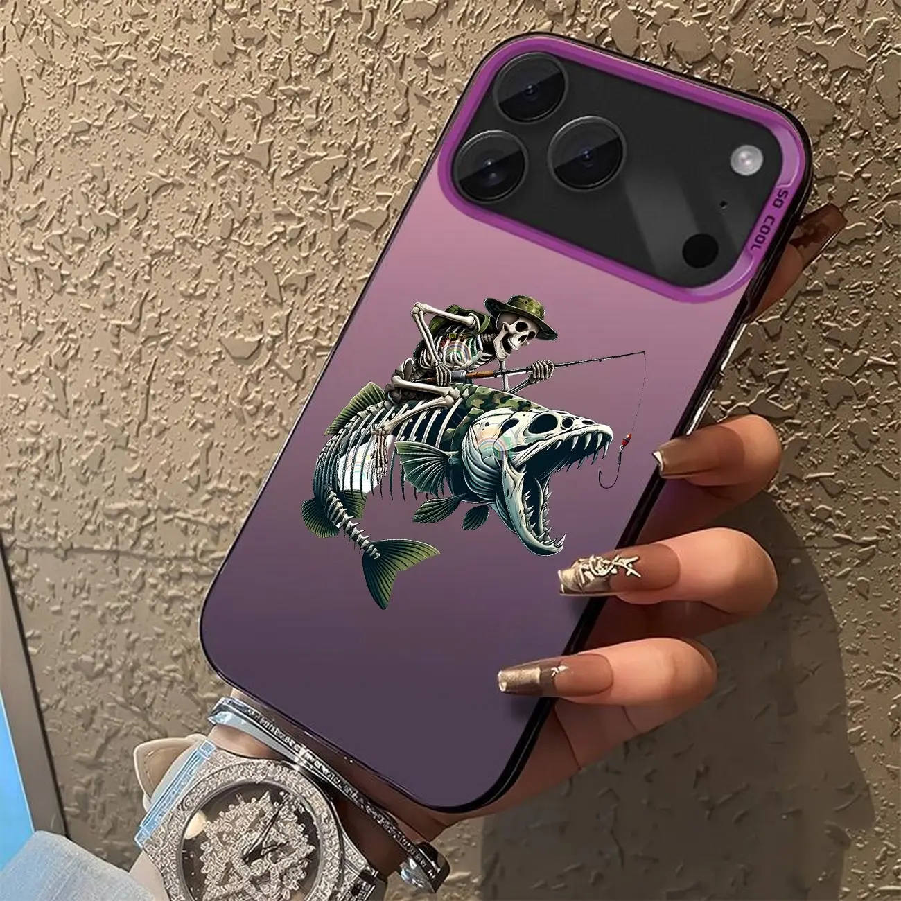 Skeleton Fishing -Purple