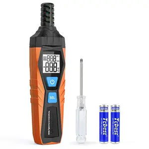 Temperature Humidity Meter,  Thermometer Hygrometer with Ambient, Dew Point, Wet Bulb Thermometer, Dual Display Temperature & Humidity with LCD Backlight, TH10