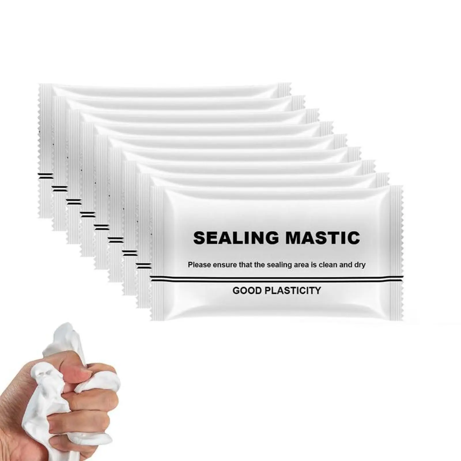 10Count Waterproof Sealant Putty,Quick Mending Mud,Repair Wall Holes,for Drain Connection,Wall Hole,Air Conditioning Hole Waterproof Seal Putty,Hole filling tool,MirrorZone.