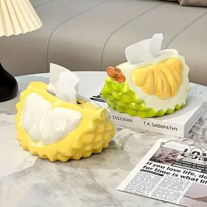Luxury Durian Pattern Paper Towel Holder, Home Living Room Storage Organizer, Top Hidden Pull-Out Design, Large Capacity