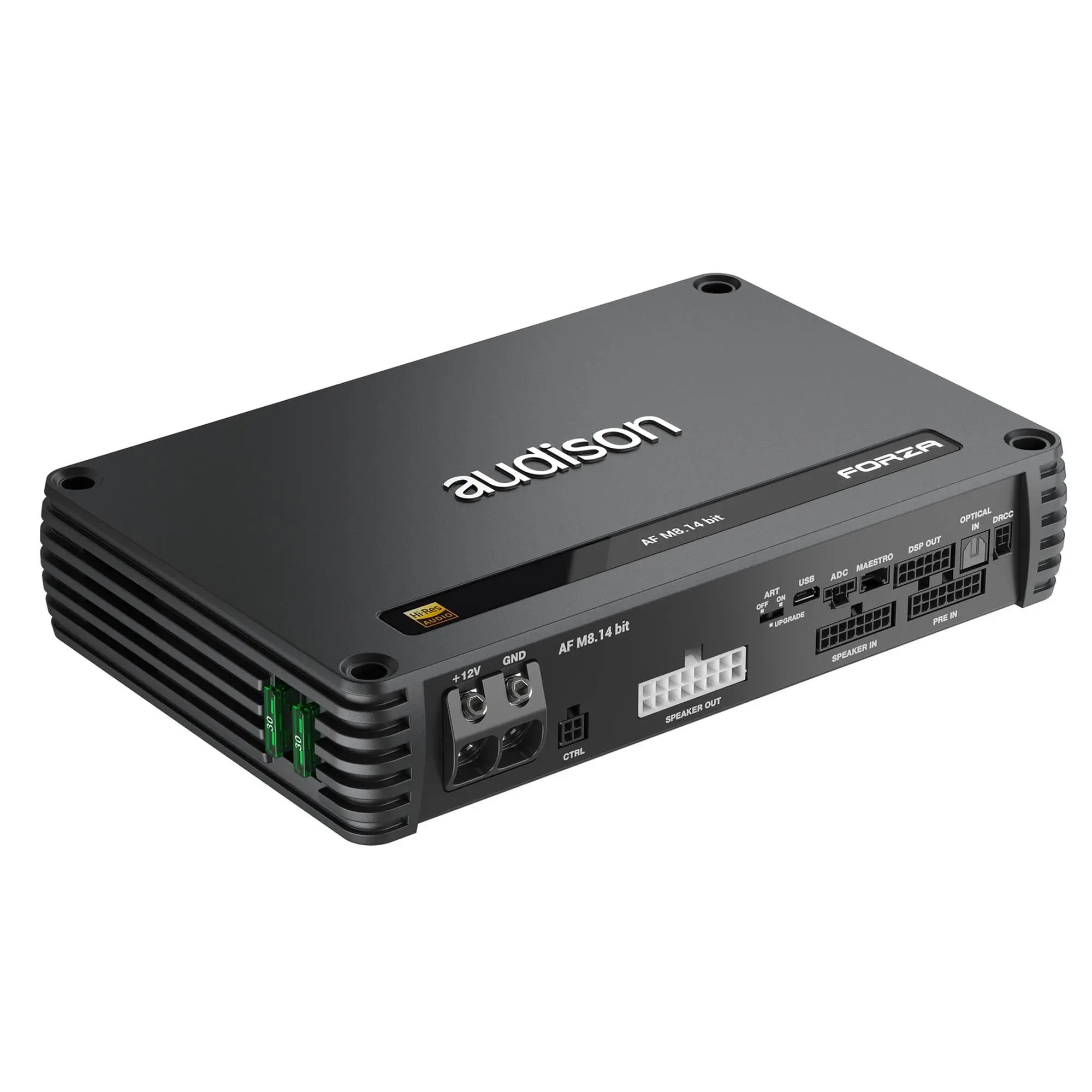 Audison Forza AF M8.14 bit 8-Channel DSP Amplifier, 90W x8 RMS @4Ω