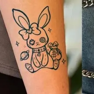 Semi-Permanent Tattoo -Lasting 1-2 Weeks trap bunny tattoo