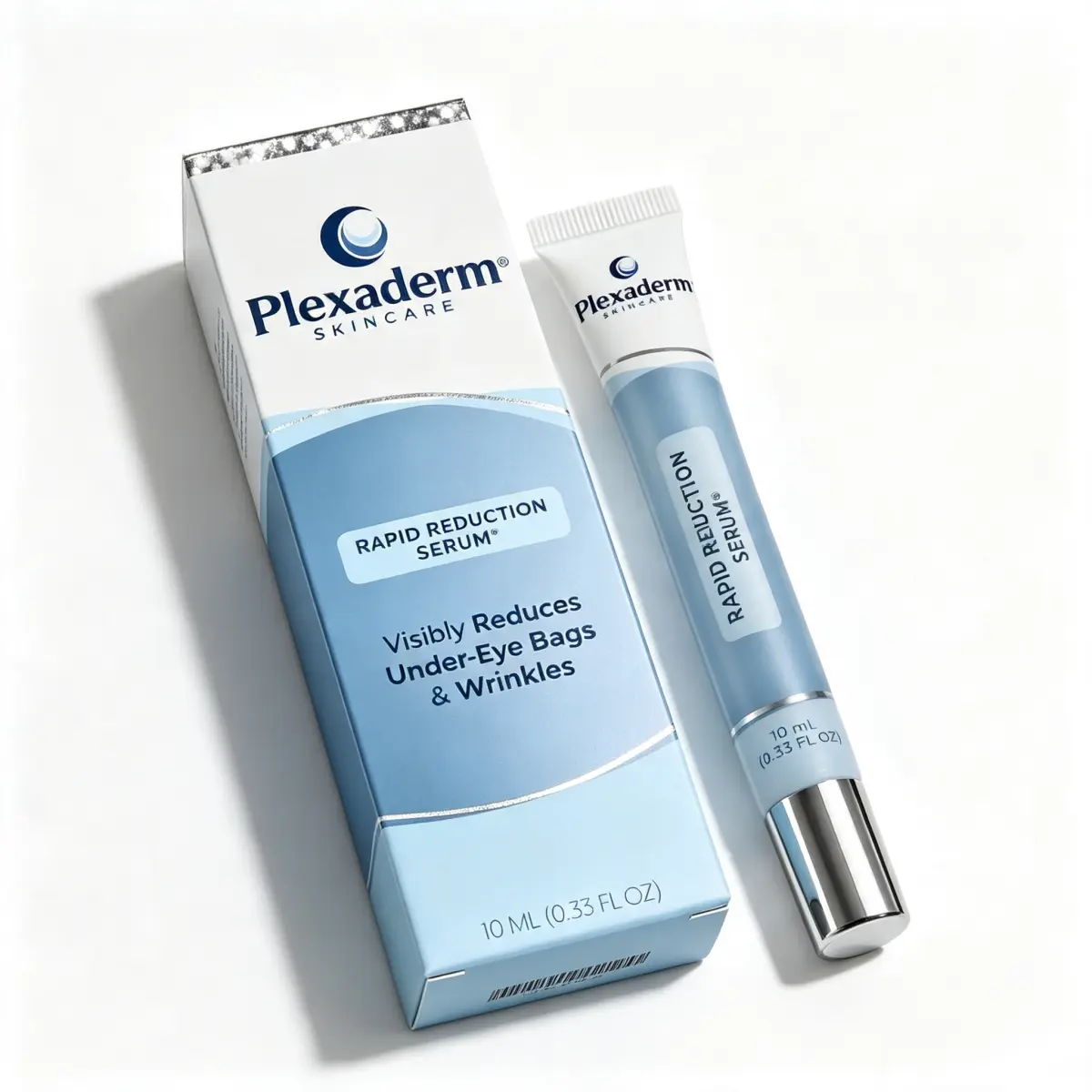 Plexaderm Rapid Reduction Eye Serum, Instant Under-Eye Tightener for Puffy Eyes & Eye Bags, Anti-Aging Serum for Fine Lines, Crow’s Feet & Hooded Eyes, Temporary 10-Minute Skin Lift for Mature Skin