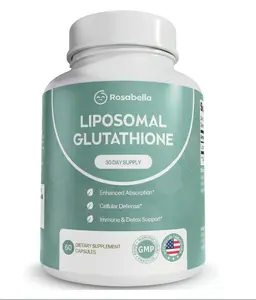 Rosabella Liposomal Glutathione 500mg – High Absorption Glutathione Supplement, Antioxidant Support, Cellular Health & Detox Support, 60 Capsules, 30 Day Supply, Daily Antioxidant Capsules