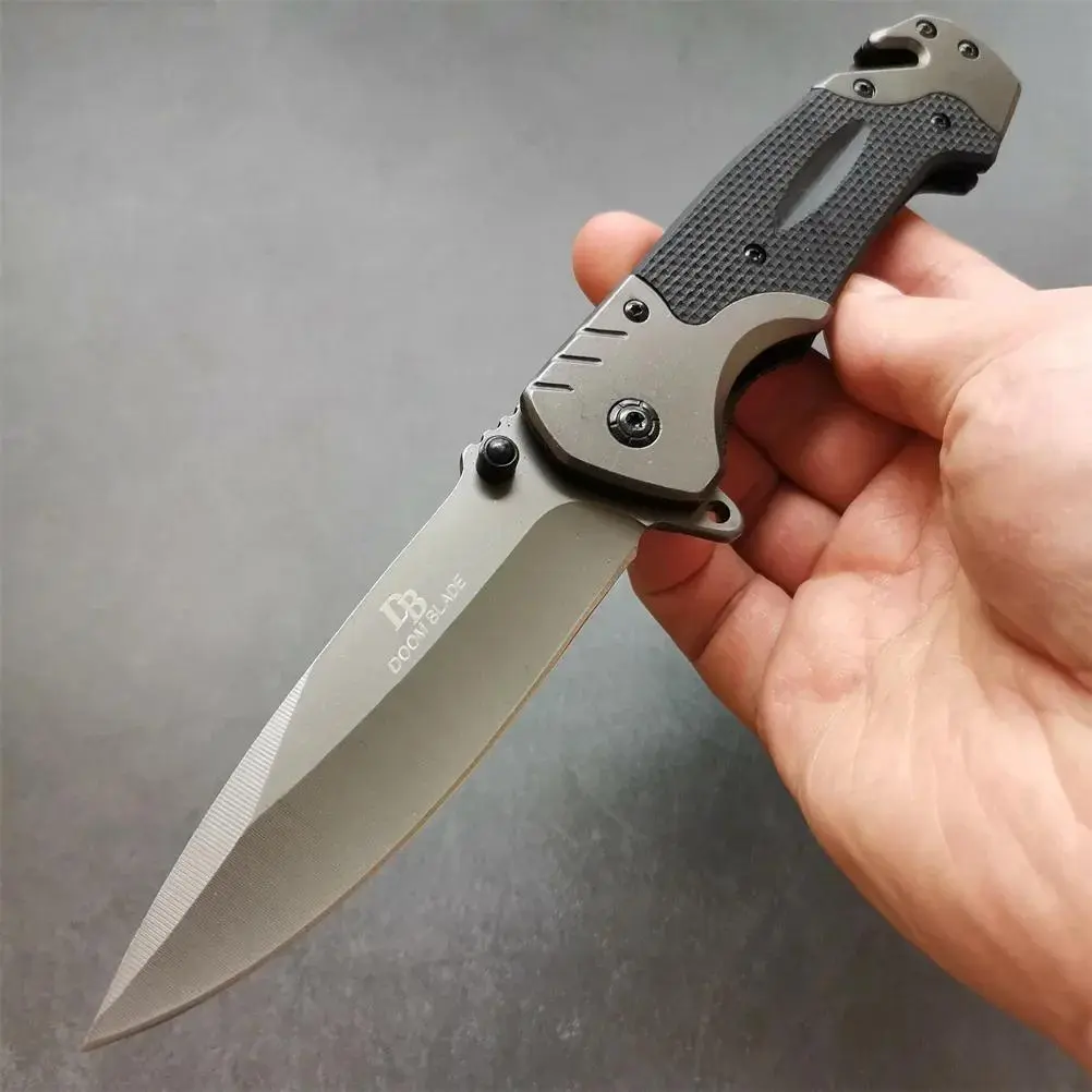 1pc, Ultimate Survival Pocket Knife - Durable EDC Knife with Clip, Serrated Edge, And Broken Glass Function for Outdoor Enthusiasts, Camping