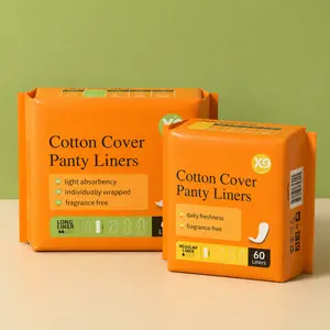 X9 Cotton-Top Feminine Daily Pads, Unscented, Sensitive, Gentle, Moisture-Wicking, Breathable, Soft Top Layer, Regular/Long Length, 60-Count