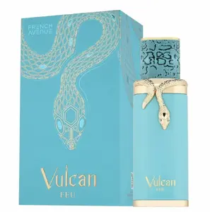 Vulcan FEU 3.4oz EDP Perfume long-lasting arabian woman with Unique Snake Design Bottle and Turquoise Packaging by Fragrance world.daily commute