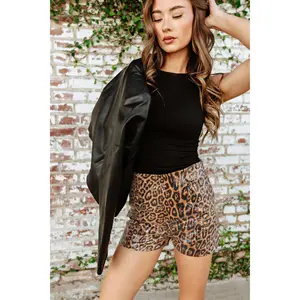 NEW!! High Waisted Leopard Sequin Shorts