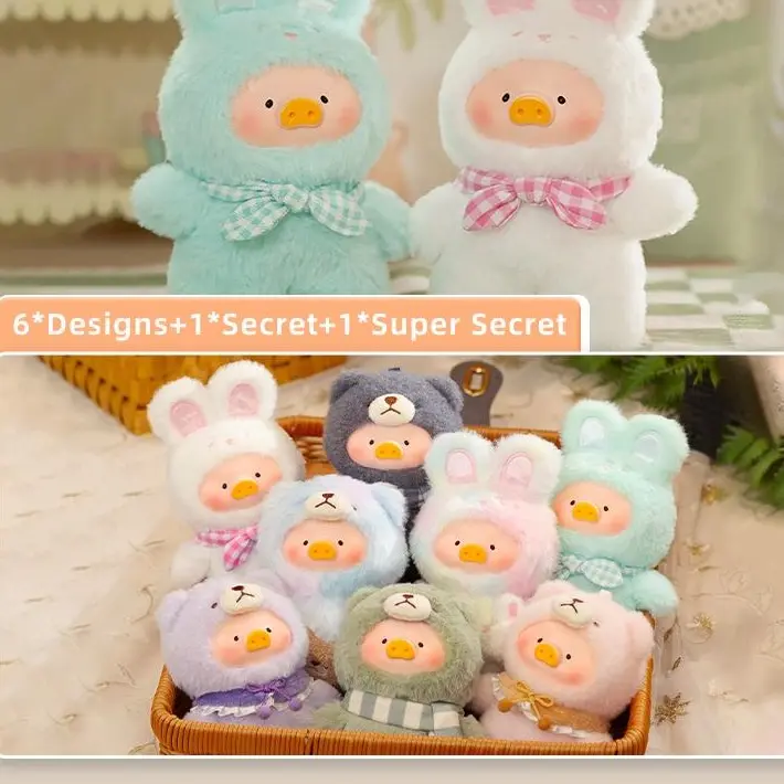 52TOYS LuLu the Piggy Joyful Time Series Collectible Toy Kawaii Creative Gift Room Decor Desktop Decoration Gift for Birthday Party  action figures stitch blind box Different Places Eyes Closing action figures stitch blind box Sealed Hobby Box