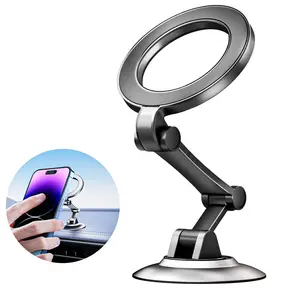 Magnetic Car Phone Mount, Magnetic Ring for All for iPhone / Android Modle, 360° Rotatable Cellphone Holder Stand for Car, Truck, SUV Smartphone