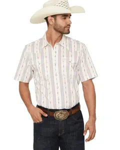 Kimes Ranch Men's Men'S Sonny Coolmax&Reg; Stripe Print Short Sleeve Snap - Mds0000089-Rd