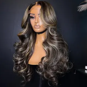 P1B/27 13x6 13x4 Highlight Blonde Body Wave Lace Frontal Wigs Human Hair Honey Blonde Colored 5x5 Lace Closure Glueless Wigs Human Hair Pre Plucked for Women with Baby Hair