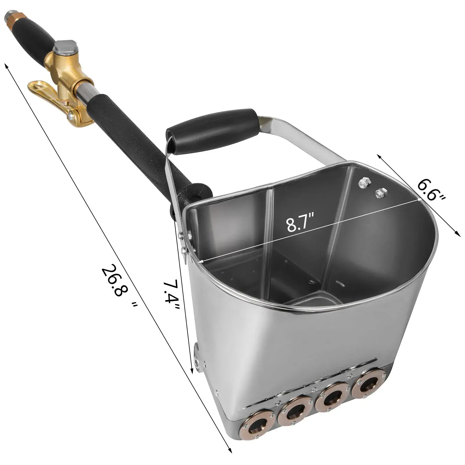 fathersdaygift  VEVOR 4 Jet 3Hp Stucco Sprayer Plaster Sprayer Cement Mortar Spray Gun Hopper Wall Paint Spray Gun Wall Painting Concrete Tool Manual Sprayer for Painting Wall or Ceilings