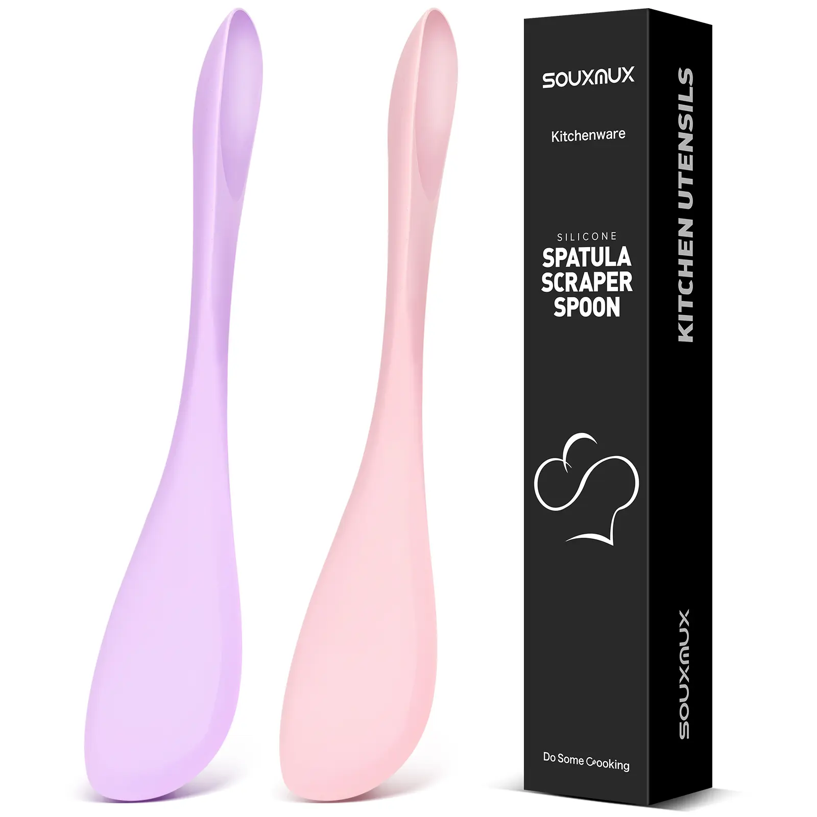 Matte Silicone Scraper-Spoon, 2-in-1 Nonstick Kitchen Utensil with Scraping & Spreading Functions, Pan-Safe Baking Gadget