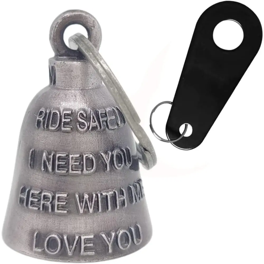 Colorful Bell with Hanger For Motorcycle, Good Luck Bells & Accessories For Biker, Key Chain for Luck