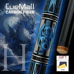 Carbon Fiber Pool Cue Stick CM-H with Towel Gift 148cm/58.27in Length 12.5mm/0.49in Multi-layer Tip Hot Silvery Pattern Craft For Pool/Chinese Ball Billiards