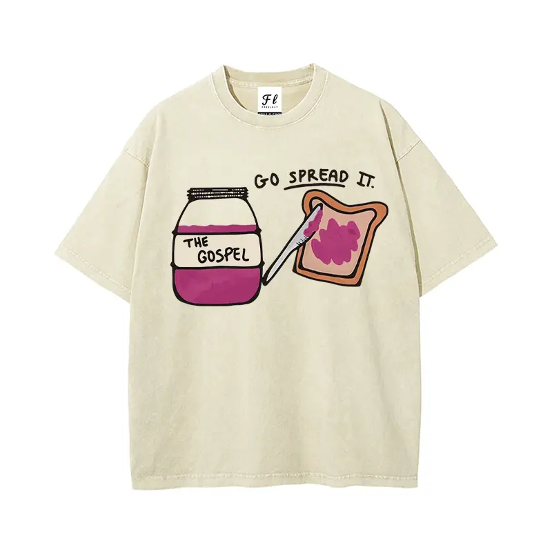 Go Spread It The Gospel Tee |   Retro Washed Funny Christian Graphic Tee,Gospel Jam Tee |   Vintage Oversized Faith Meme Tee