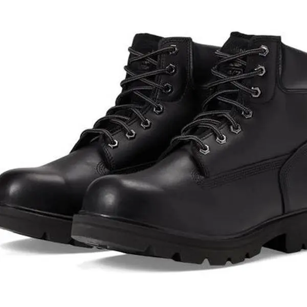 Timberland PRO Unisex-Adult Sawhorse 6" Composite Safety Toe Industrial Work Boot - Premium Leather and Textile - Boy, Closed