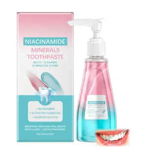 Niacinamide Whitening Toothpaste, Brightening & Stain Removal, Freshening Breath, Deep Clean, Gum Health Support, Mint & Peach Flavor, Dual Flavor