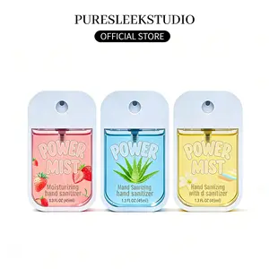 Mist Hydrating Hand Sanitizer - 3 Fresh Scents Vanilla, Aloe, Strawberry, 1.3 Fl Oz (45mL) - Travel-Friendly for Daily Use & Trips