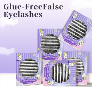 [Temporary Clearance] Glue-Free Self-Adhesive Lash Extension Kit, 200pcs 30D-60D Tufted False Eyelashes with Tweezers, Ultra-Fine Invisible Band, C/D Roll, Waterproof Cat's Eye Lashes for Makeup Use