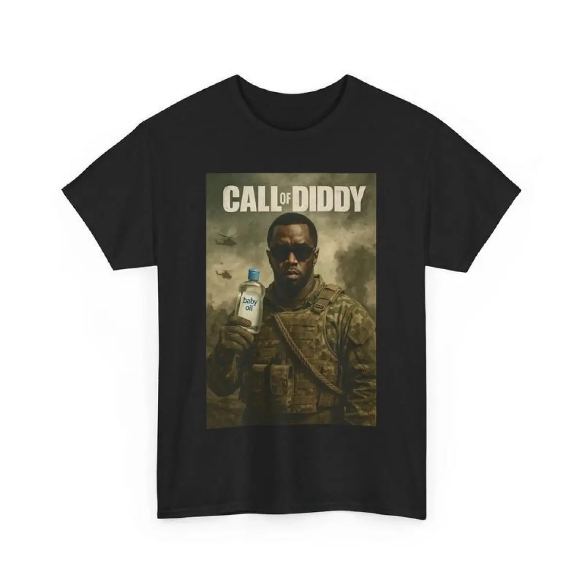Call of Diddy - Funny Diddy Baby Oil Meme Cotton Shirt, 90s Graphic Tee Streetwear star