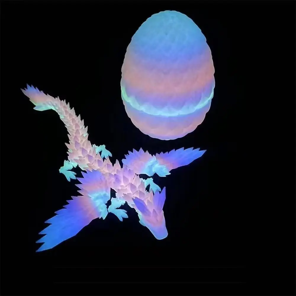 Luminous Dragon Egg & Dragon Toy, 1 Set Creative Rotating Joint Wing Dragon Toy, Home & Office Decor, Perfect Gift for Friends, Collectible Figurine, Collectible Figure Ornament, Articulating Animal Figurines