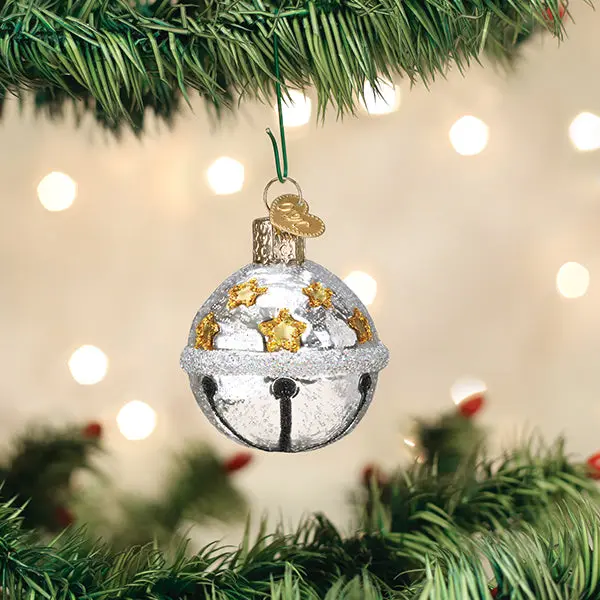 Small Metal Silver Jingle Bell Christmas Ornament - Festive Home Decoration for Attracting Good Luck