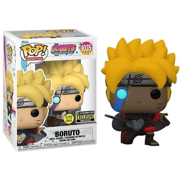 Funko Pop! Boruto Glow in the Dark, Boruto 1035 - Entertainment Earth Exclusive Vinyl Figure in PopShield Protector