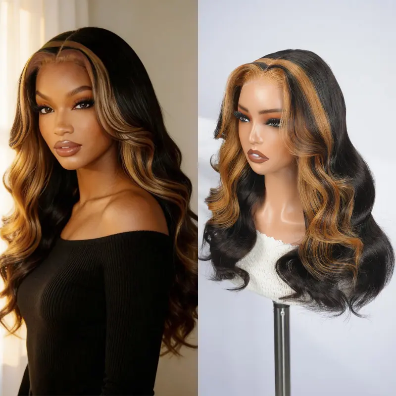 [NEW] Alipearl Wigs Pre styled Blonde Highlight Glueless Body Wave 5x5 Lace Closure Wig With Drawstring Ready to Go Pre Cut Pre Plucked Human Hair Pre Styled Wig #TikTokShopBackToSchool #SoHoChic