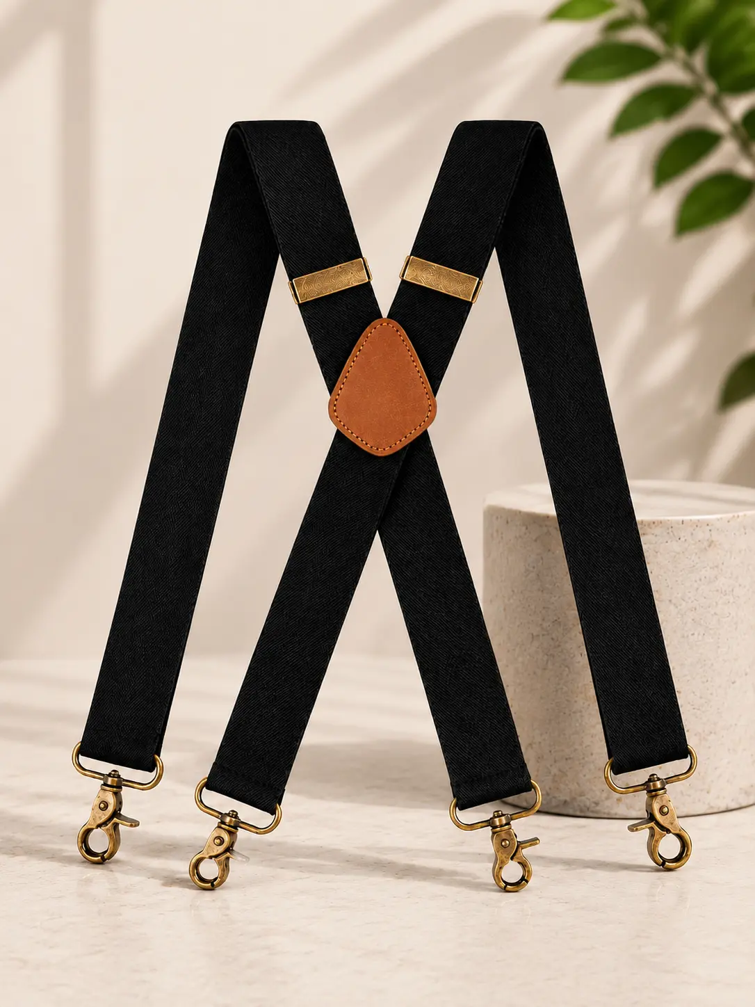 Adjustable Heavy Duty Suspenders for Men and Women 1.4 Inch Elastic X Back Suspenders for Pants Jeans and Workwear Belt Metal