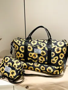 Large capacity travel tote bag, lightweight tote bag with multiple styles and patterns, fashionable and versatile, chic and trendy, suitable for college students, students, business trips, travel, fitness, men's and women's travel bags