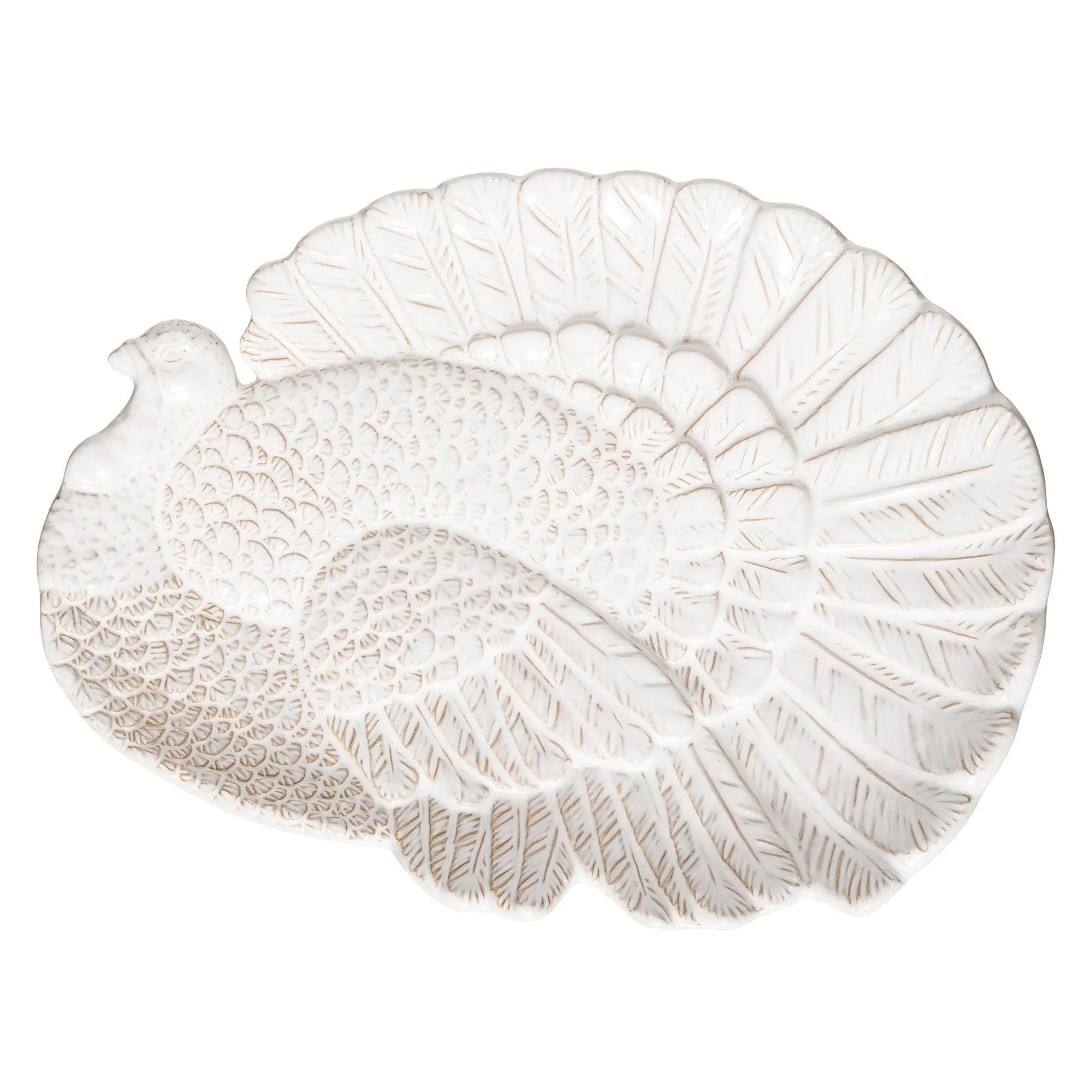 White Turkey Platter by Valerie