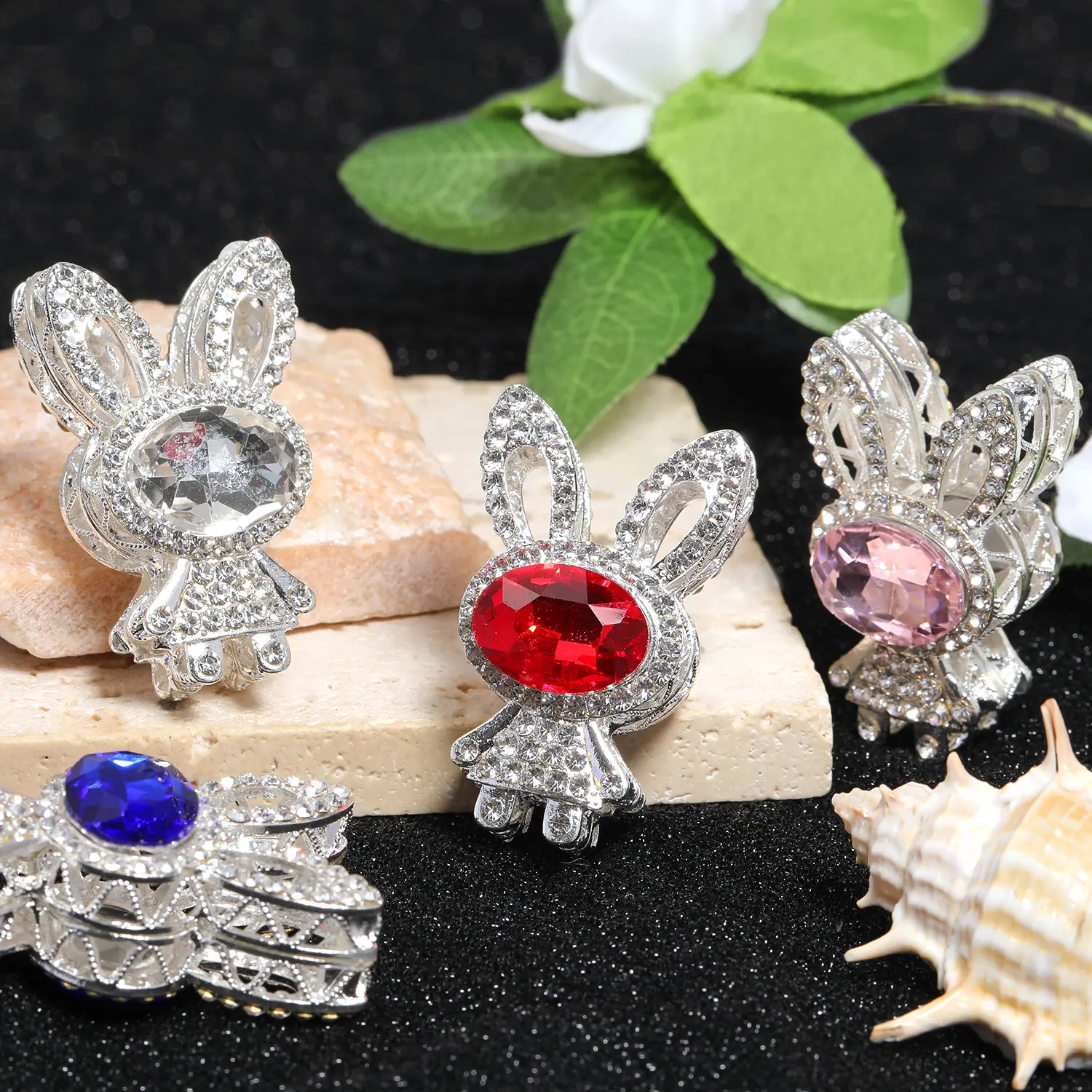 [B209]Colored glass diamond butterfly heart alloy beads