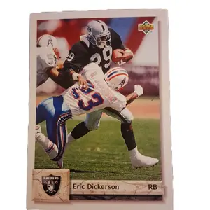 Upper Deck 1992 Football #580 Eric Dickerson Los Angeles Raiders RB Trading Card Collectible Sports Memorabilia