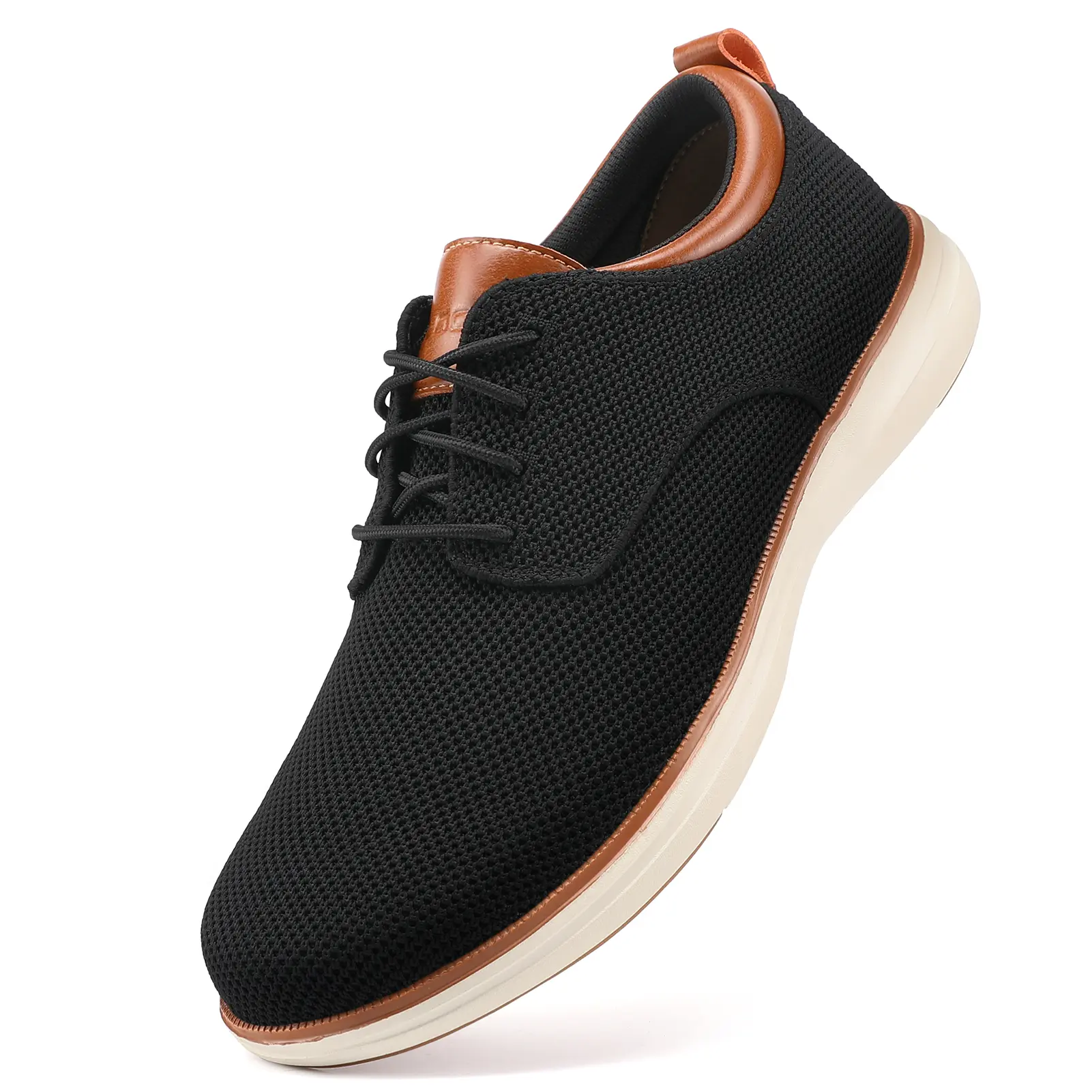 Men's Wide Fit Leather Formal Shoes - Breathable, Lightweight Cushioned, Lace-Up Sneaker with Performance Sole, Chic Minimalism Design, Casual Wear & Business Walking Options, Multi-Color Including White Footwear