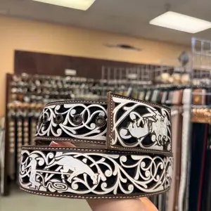 Men western belts brown