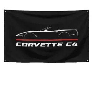 For Chevrolet Corvette C4 Convertible 1991-1996 Enthusiast 3x5 ft Flag Banner