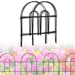 ZENY 35PCS Garden Fence 18in x 50ft Metal Landscape Patio Flower Decorative Fence