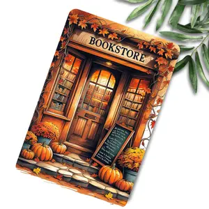 Pumpkins and Leaves Bookstore Insert for Clear Case | Bookish Accessories