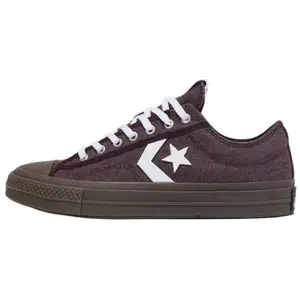 Converse Star Player 76 Low-Top Canvas Casual Footwear - Men's/Women's Brown Walking Shoes, Soft Comfortable Trainer, Maison Mihara Official House White Sneakers