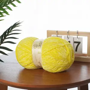 BATELO Polyester Plush Velvet Chenille Yarn 4 Packs 10.5oz Each 1440 yds Total Soft Chunky for Blankets Crochet Knit Projects OEKO-TEX Certified Handmade Crafts Variegated Yarn accessory
