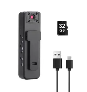 Body Cameras with Audio and Video Recording, Camcorder, 1080p HD Wearable Camera with Night Vision, 180° Rotatable Lens and Motion Detection, 500mAh Battery Life, for Outdoors Sports Police Delivery Cycling